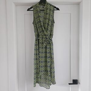 Kut from the Kloth Asymmetrical Dress - Black and Yellow